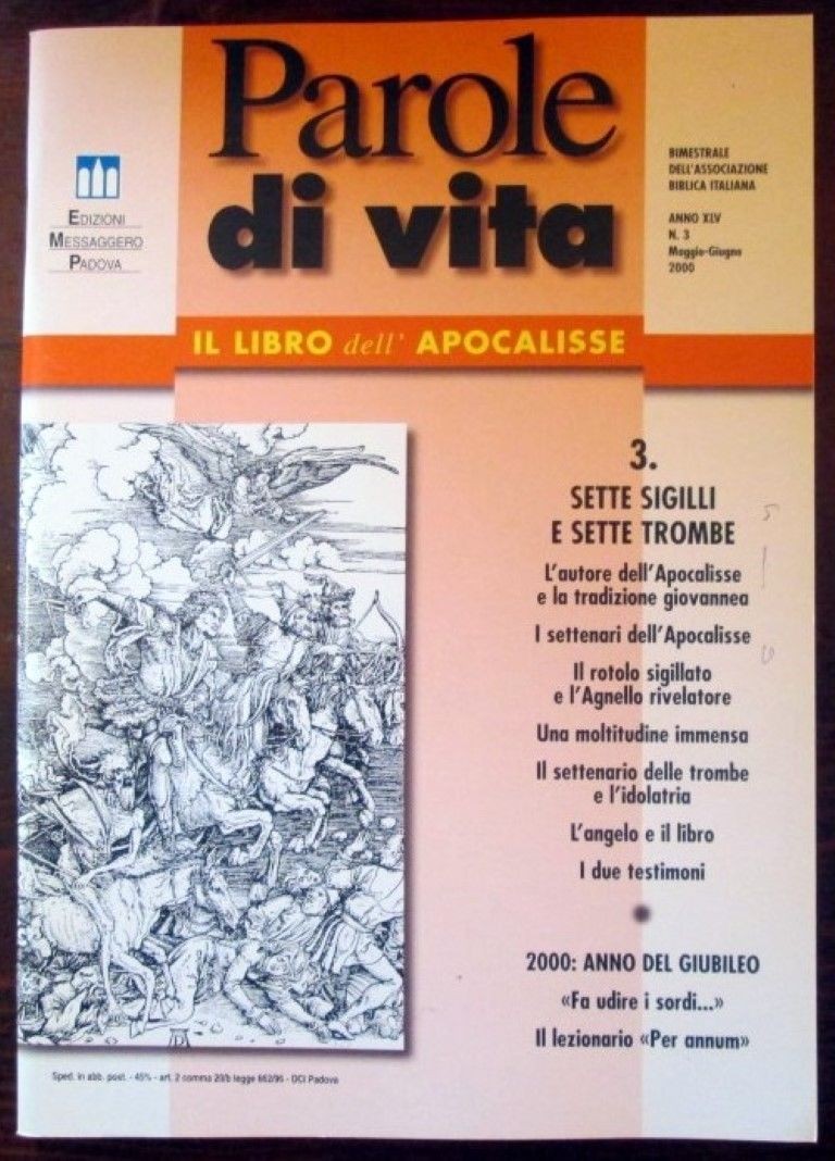 PAROLE DI VITA-Sette sigilli e sette trombe n.3,Francesco Mosetto,Edizioni Messaggero Padova