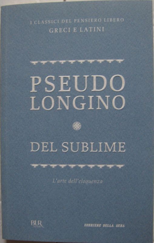 Del sublime,Pseudo Longino,RCS