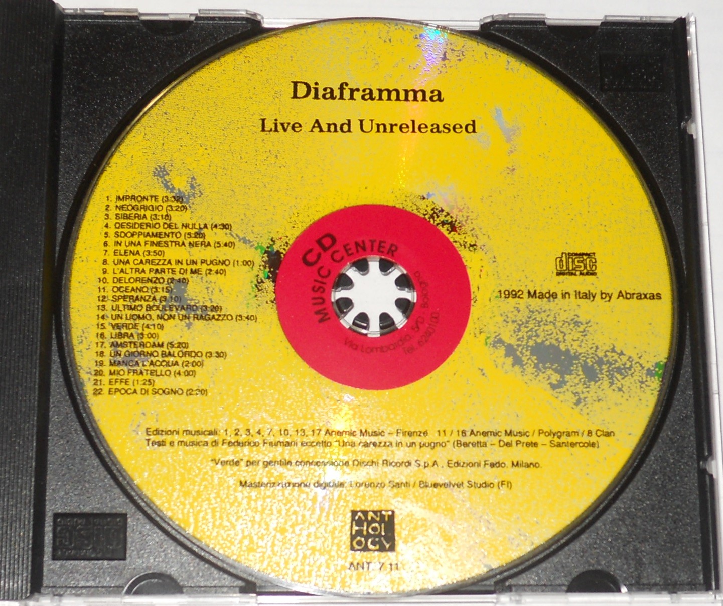 Diaframma - Live and unreleased 