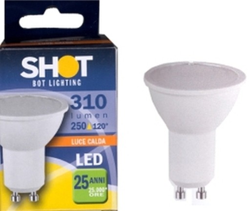 SHOT LAMPADE LAMPADINE LED DICROICHE 230V.310/5W GU10