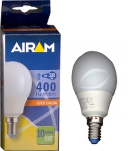 AIRAM LAMPADE LAMPADINE RISPARMIO ENERGETICO AIRAM E14 SFERA 7W