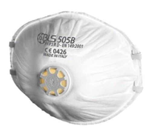 PEZZI 10-MASCHERE ANTIPOLVERE BLS 505B FFP3D CON VALVOLA