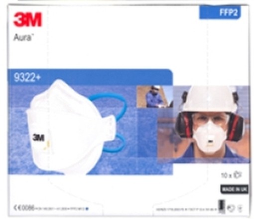 PEZZI 10-MASCHERE ANTIPOLVERE 3M 9322+ FFP2 CON VALVOLA 