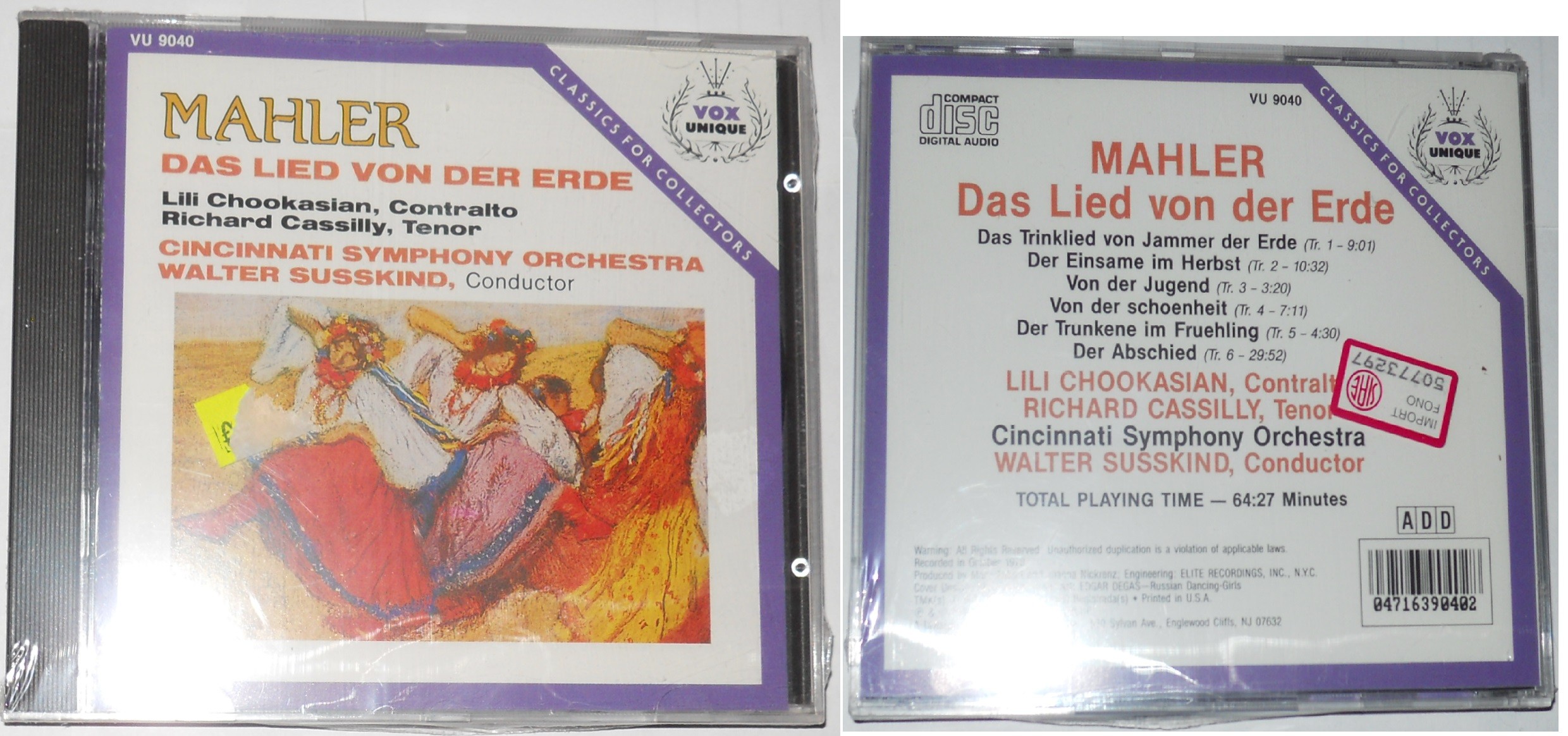 Mahler - Das Lied Von Der Erde - Il Canto Della Terra