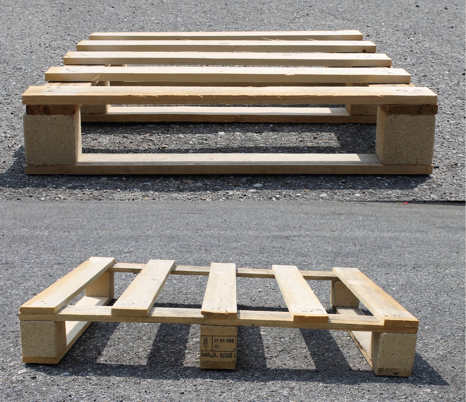 Bancale in legno Pedana Pallet 60x80 Portata 500 Kg Nuovo Trattato HD