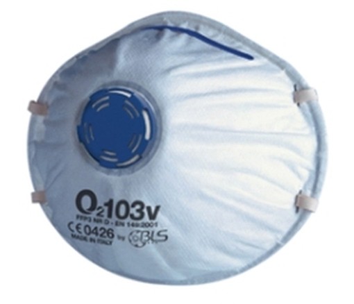 PEZZI 10-MASCHERE ANTIPOLVERE BLS O2 103V FFP3 CON VALVOLA