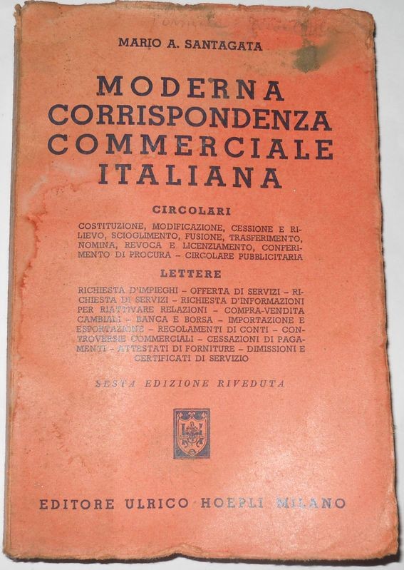 Moderna corrispondenza commerciale italiana. Circolari- Lettere