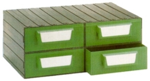 CASSETTIERE MOBIL PLASTIC F 4 CASSETT