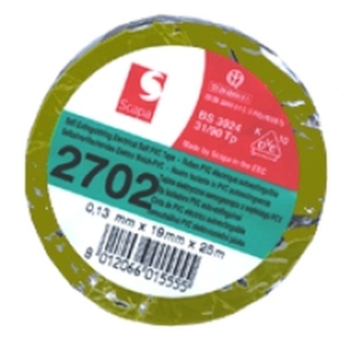 PEZZI 10-NASTRO ISOLANTE GIALLO MM.19X25M.