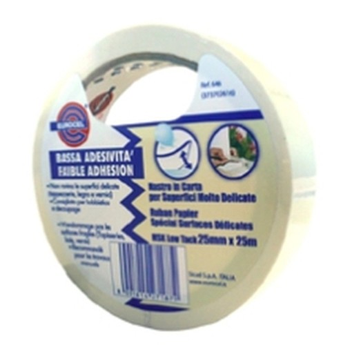 PEZZI 6-NASTRO CARTA LOW TACK 25X25M.