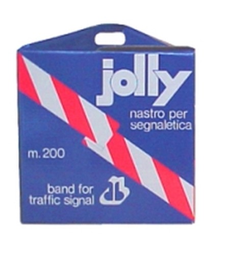 NASTRO SEGNALETICO JOLLY BIANCO/ROSSO M.200