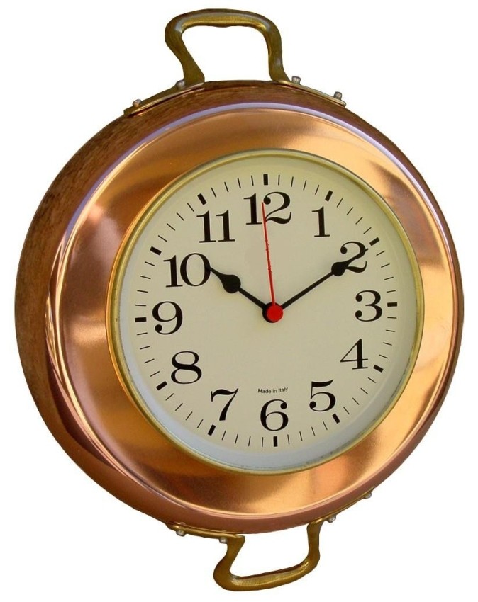 OTTINETTI TEGAME OROLOGIO RAME LUCIDO 2 MANICI cm. 30