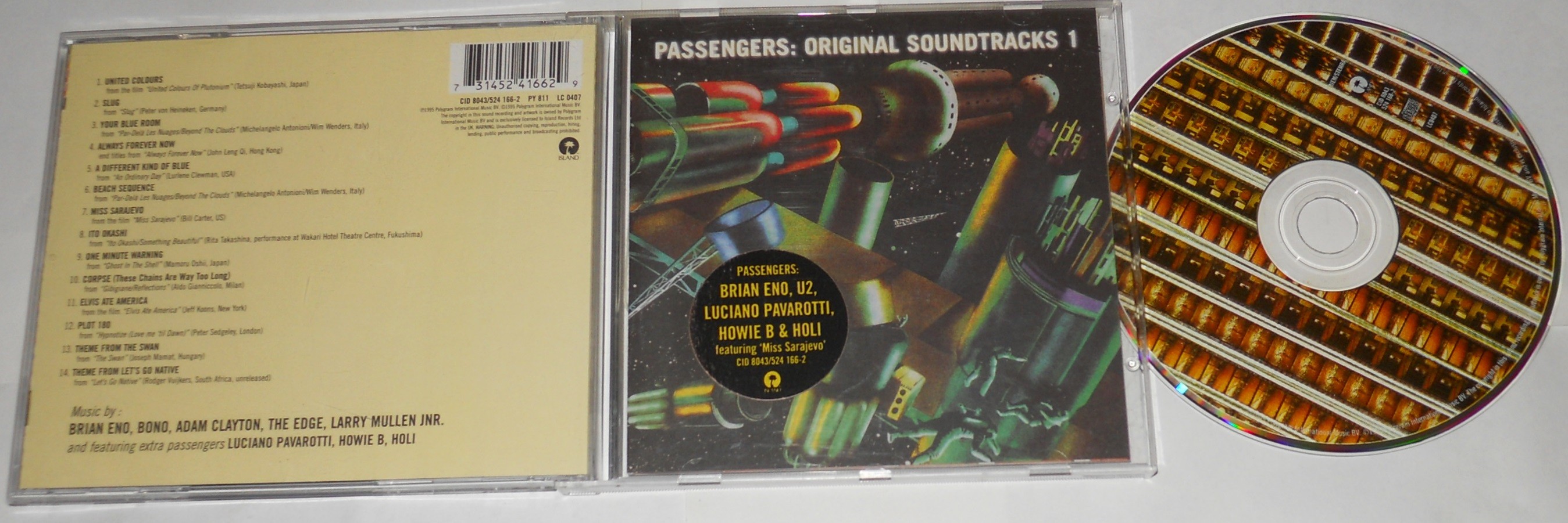 Brian Eno, Adam Clayton, The Edge, Larry Mullen JNR and Featuring extra passengers: Luciano Pavarotti, Howie B, Holi