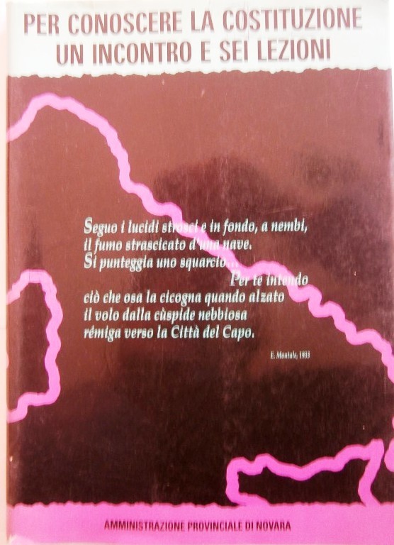 Per conoscere la costituzione un incontro e sei lezioni