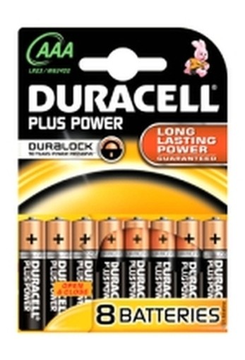 BLISTER 10-PILE DURACELL PLUS POWER DURALOCK MINI STILO AAA MN2400 LR03 1,5 8 PZ