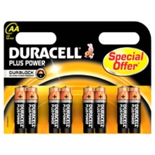 BLISTER 12-PILE DURACELL PLUS POWER "DURALOCK" STILO AA MN1500 LR6 8 PZ