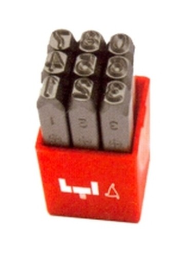 PUNZONI A NUMERO ACCIAIO H. 6
