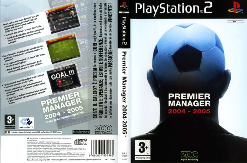 Premier Manager 2004-2005 - Italiano - PlayStation 2 PS2
