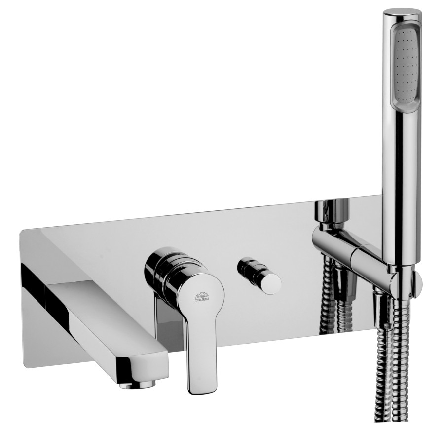 RED Miscelatore vasca incasso con deviatore bocca erogazione e doccia Stick