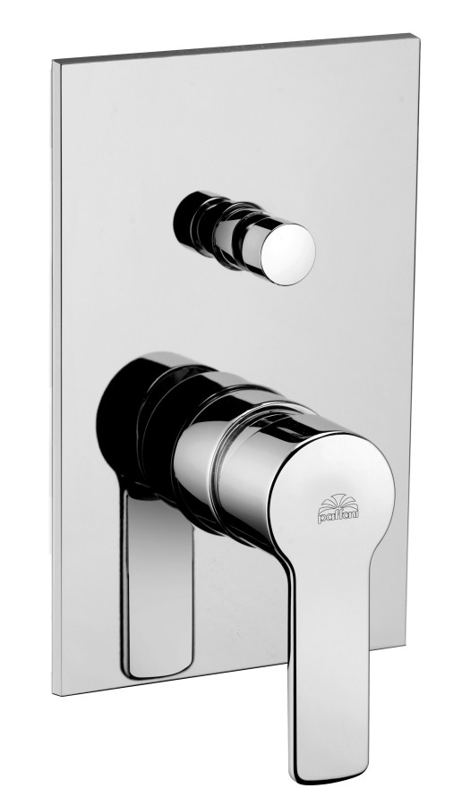 RED Miscelatore incasso piastra INOX con deviatore