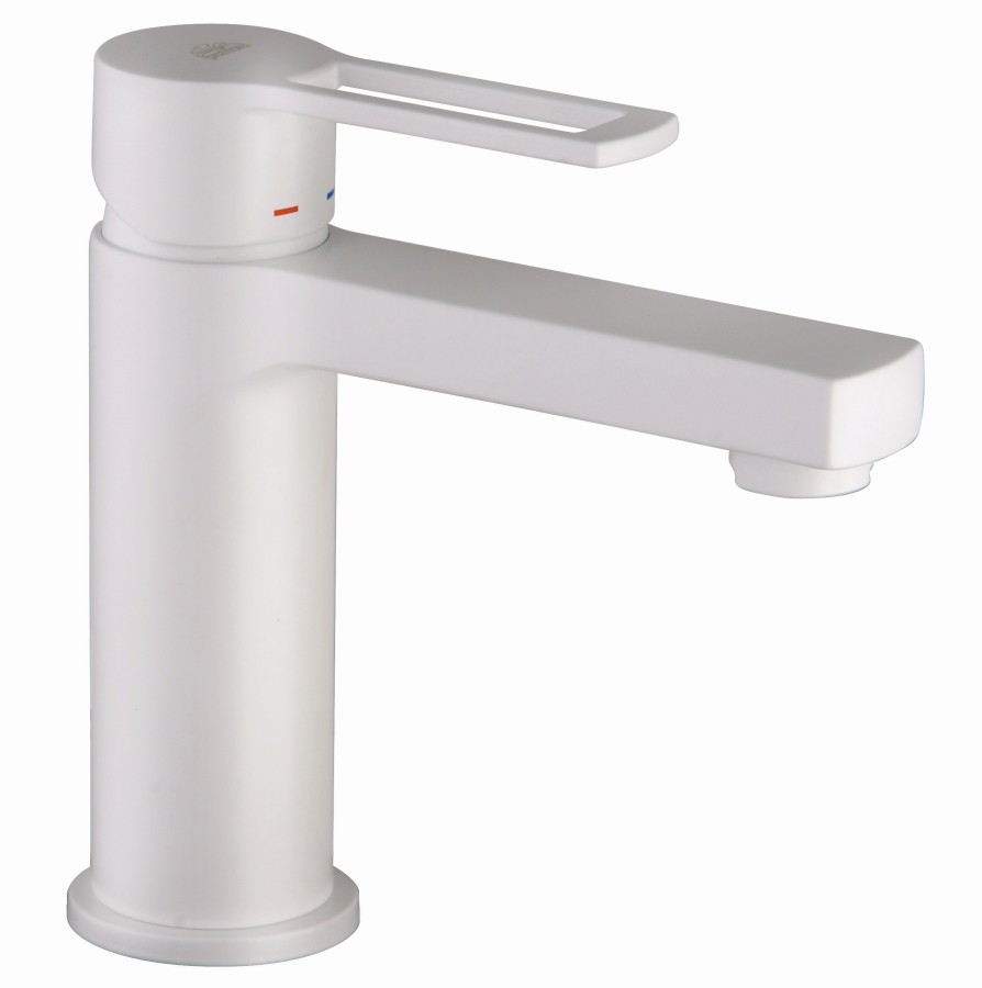 RINGO Miscelatore lavabo Senza Scarico bianco opaco