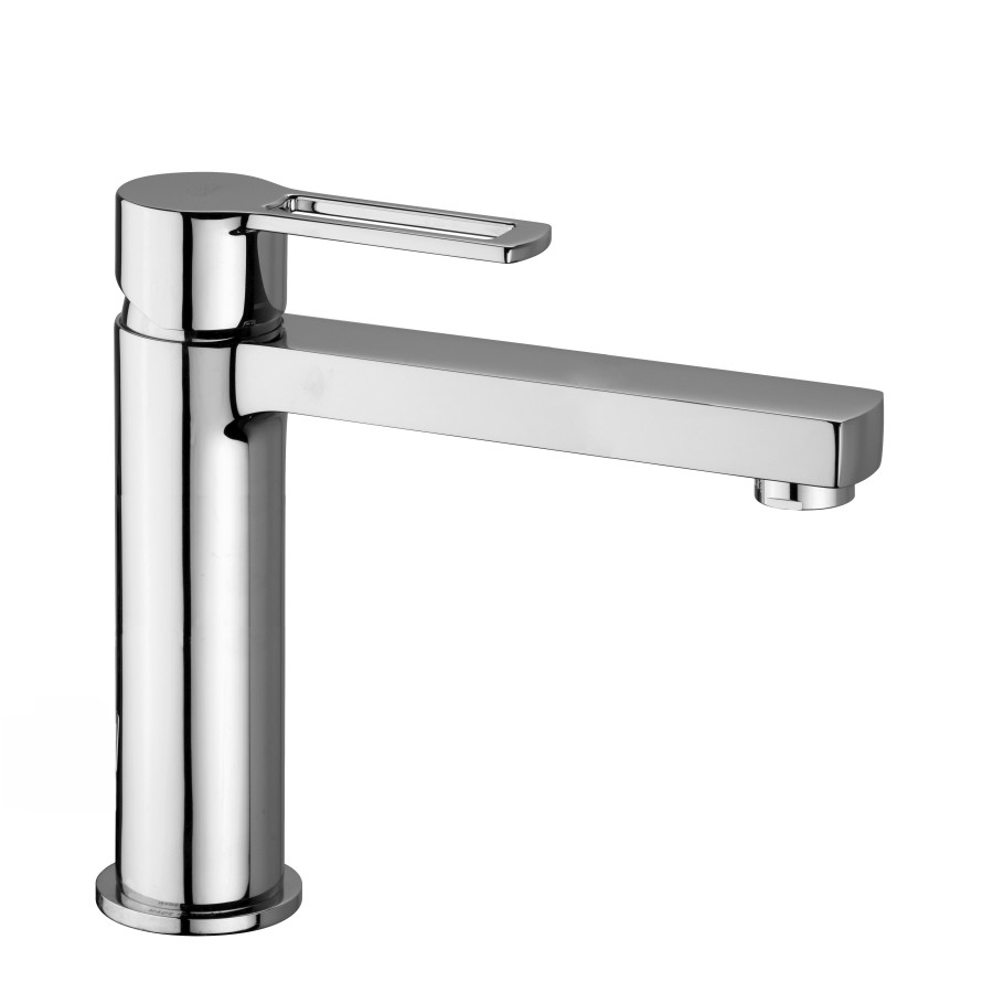 RINGO Miscelatore lavabo Senza Scarico Prolungato MEDIO bianco opaco