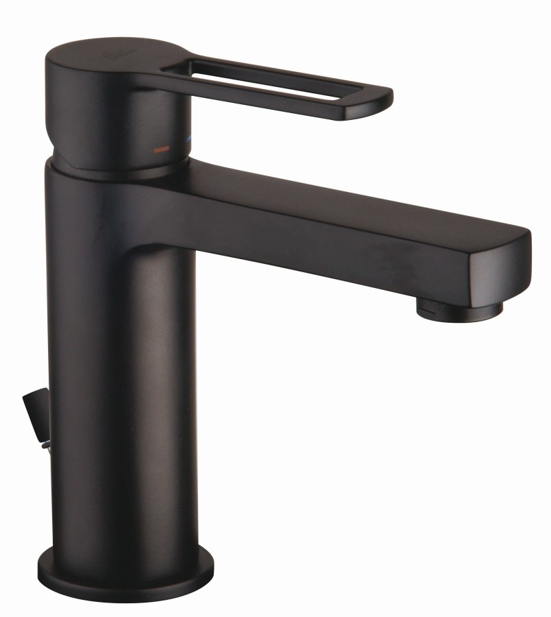 RINGO Mis. lavabo Scarico Automatico 1'1/4 con cart.Energy Sawing con aerogazione Berry nero opaco