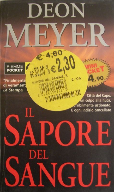 Il sapore del sangue,Deon Meyer,Piemme