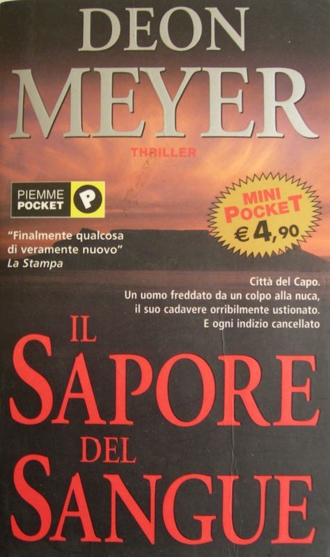 Il sapore del sangue,Deon Meyer,Piemme