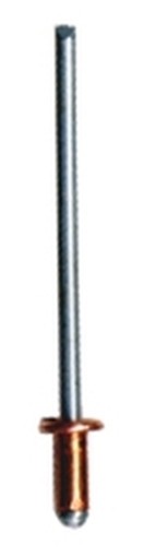 PEZZI 500-RIVETTI RAME TESTA TONDA 4 X 7