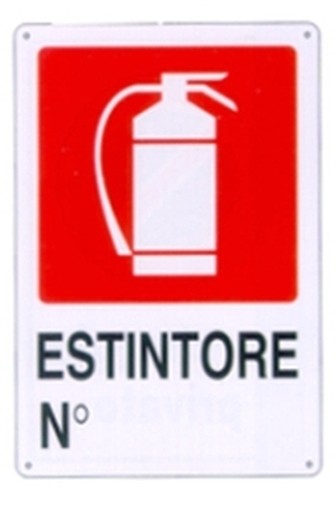 PEZZI 10-SEGNALI PVC ESTINTORE N. 30X20
