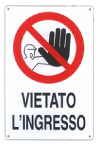 PEZZI 10-SEGNALI VIETATO L'INGRESSO 30X20
