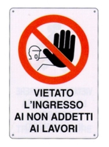 PEZZI 10-SEGNALI CANTIERE VIETATO L'INGRESSO AI NON ADDETTI AI LAVORI 60X40