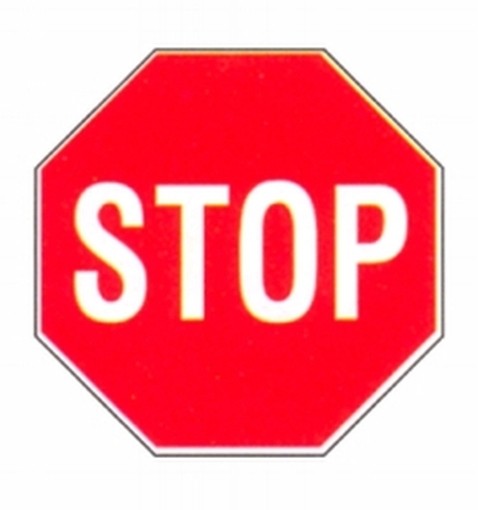 SEGNALI STRADALI FIG.37-107 STOP OTTAGONALE