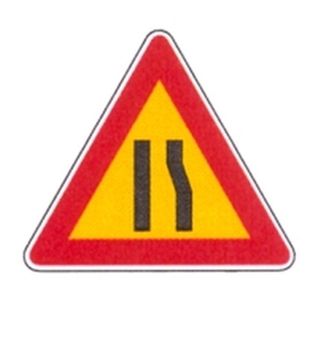 SEGNALI CANTIERE F.386-31 STRETTOIA ASIMMETRICA A DESTRA