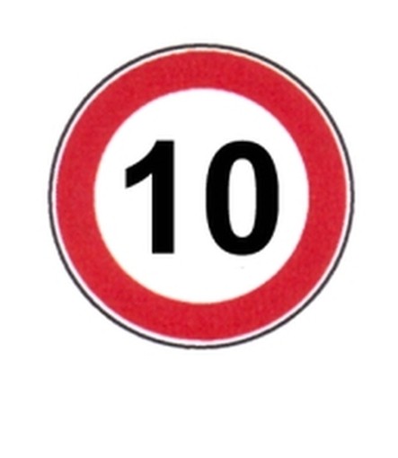 SEGNALI STRADALI FIG. 50-116 LIMITE DI VELOCITA' KM.10