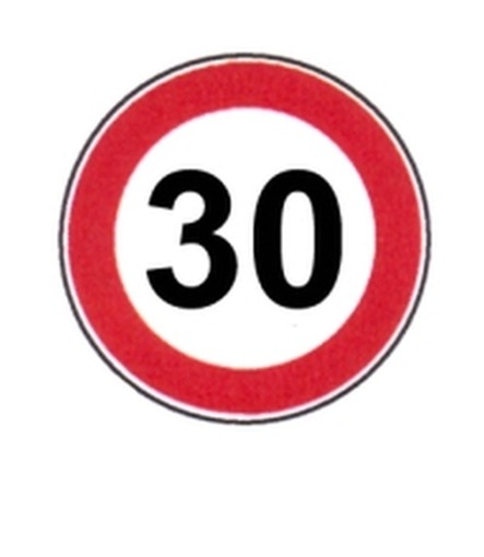 SEGNALI STRADALI FIG. 50-116 LIMITE DI VELOCITA' KM.30