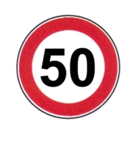 SEGNALI STRADALI FIG. 50-116 LIMITE DI VELOCITA' KM.50