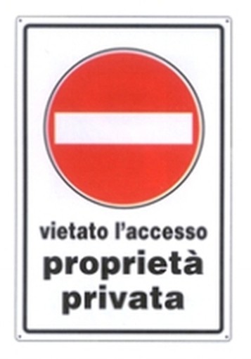 PEZZI 10-SEGNALI PROPRIETA' PRIVATA 45X30