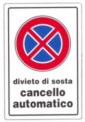 PEZZI 10-SEGNALI PVC DIVIETO DI SOSTA CANCELLO AUTOMATICO 30X20