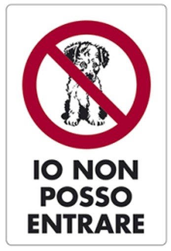 PEZZI 10-SEGNALI PVC IO NON POSSO ENTRARE 30X20