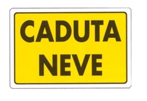 PEZZI 10-SEGNALI PVC CADUTA NEVE 30X20