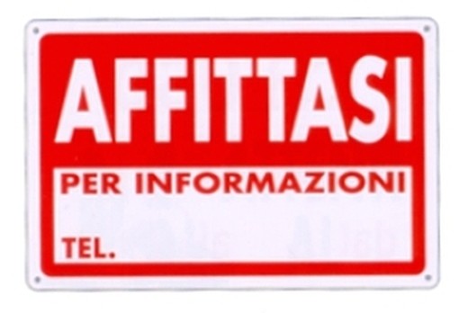 PEZZI 10-SEGNALI PVC AFFITTASI 30X20