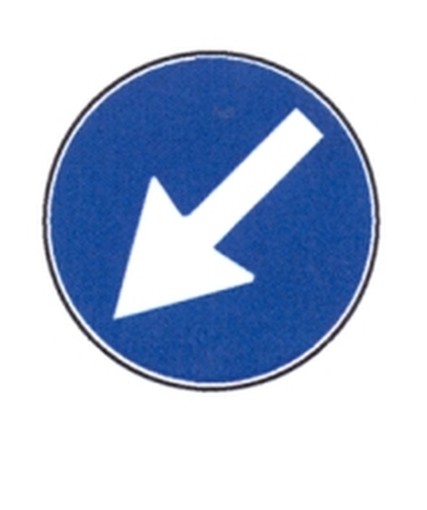 SEGNALI STRADALI FIG. 82-122 FRECCIA PASSAGGIO OBBLIGATORIO