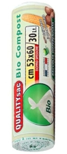 ROTOLI 30-SACCHI IMMONDIZIA BIODEGRADABILI LT.30 15PZ