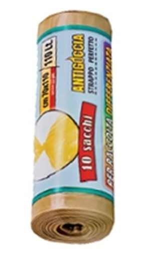 ROTOLI 20-SACCHI IMMONDIZIA GIALLI LT.110 10PZ