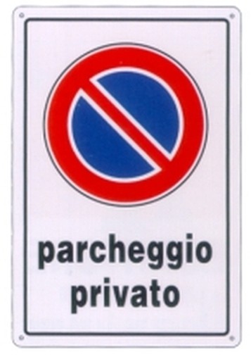 PEZZI 10-SEGNALI PVC PARCHEGGIO PRIVATO 30X20