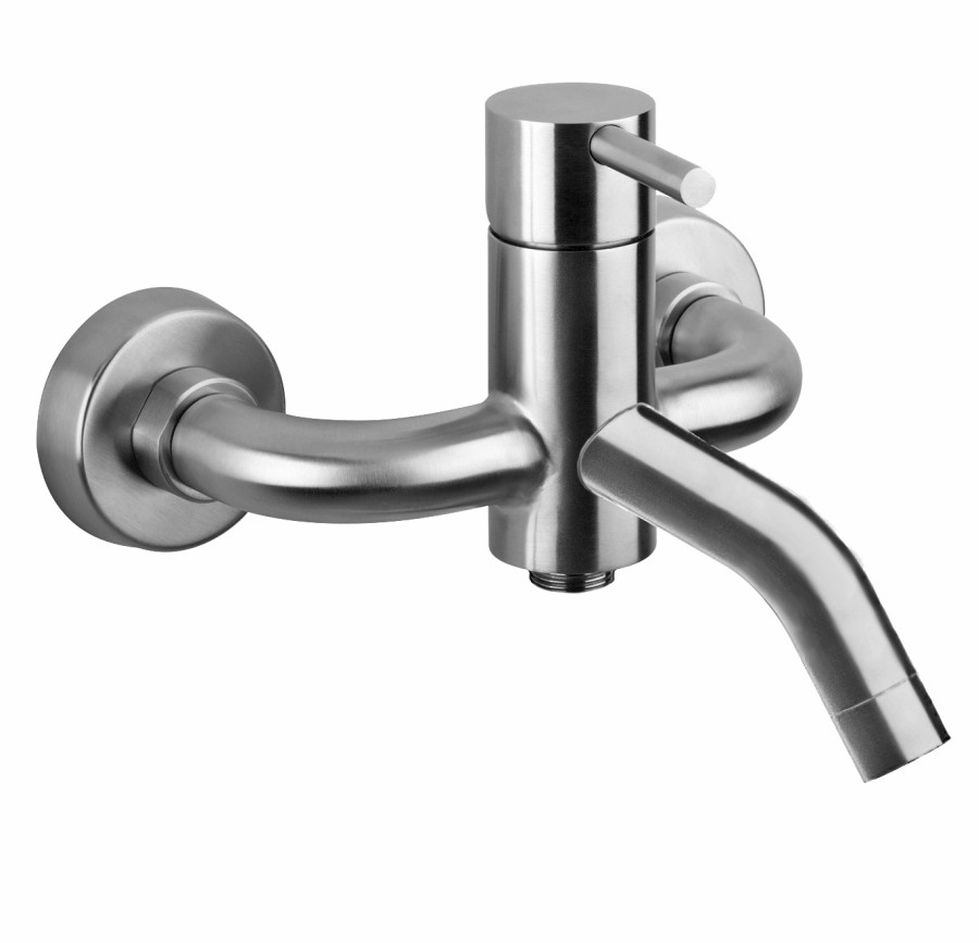 STEEL Miscelatore vasca esterno senza duplex in Acciaio