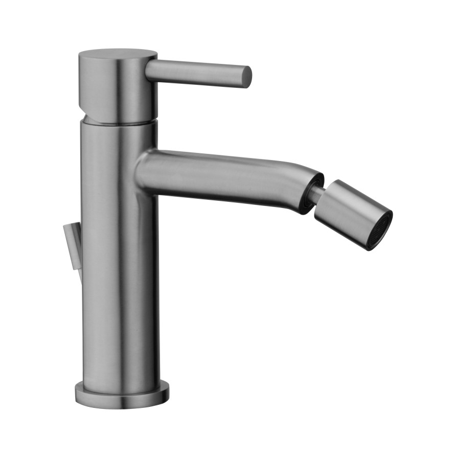 STEEL Miscelatore bidet Scarico Automatico 1" 1/4 in Acciaio