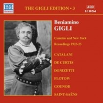 Gigli Edition Vol.3: Cadmen e New York,registrazioni del 1925  GIGLI BENIAMINO